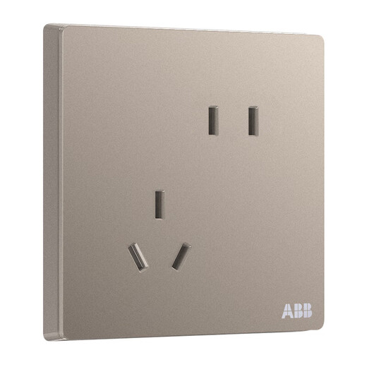 ABB switch socket panel Xuanzhi series gold frameless type 86 household power supply five-hole socket