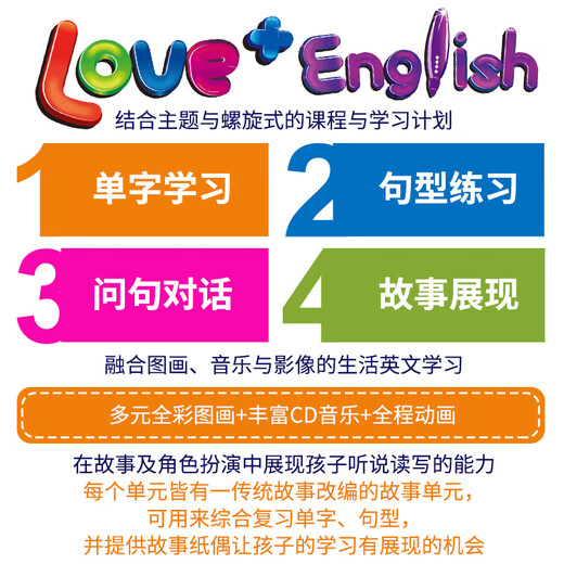 
Spot new version of the dot reading version Love+ English starter1 level Kindergarten English enlightenment textbook Aijia American children English textbook 3-6 years old enlightenment children English primary children training institution books