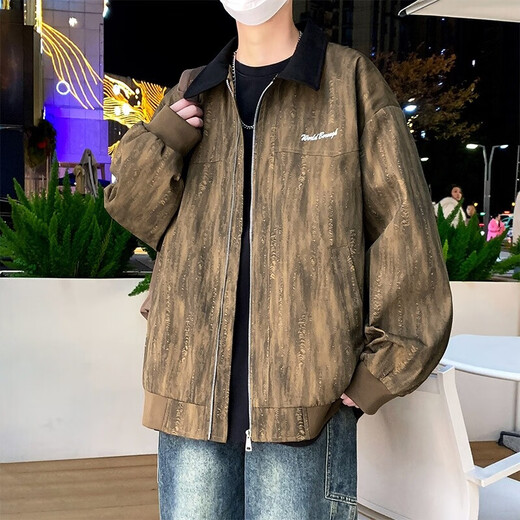 Ziweiqi Spring and Automn Veste d'automne marque Trendy Style mince jeunesse occasionnelle de travail beau style K15831 APPRICOT COLOR 6XL