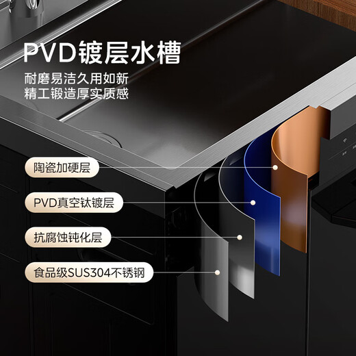 Midea XH09Pro integrated sink, variable frequency dishwasher integrated sink dishwasher, integrated 15 sets of dishwasher embedded