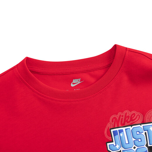 NIKE Nike children's clothing boys and girls short-sleeved T-shirt 2025 summer comfortable children's knitted casual sports short T-shirt