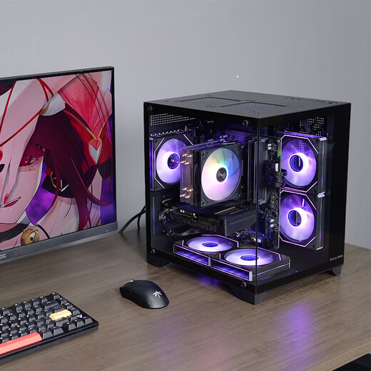 GIGABYTE AMD Ryzen R5 5600/5700X/7500F/5060/5060TI/7650GRE 2K e-sports host interest-free assembly computer game desktop DIY complete machine R7 5700X丨RTX5060 flagship model