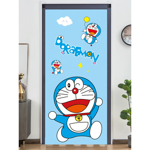 Io Doraemon Children's Bedroom Door Sticker Whole Auto-Adhesive Cartoon Decorative Sticker Wardrobe Renovation Wallpaper Wallpaper MT-3884 Small