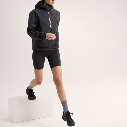 始祖鸟（ARC'TERYX）GORETEXCoellelogo刺绣防水防风透气软壳休闲连帽夹克外套女款 黑色/Black S
