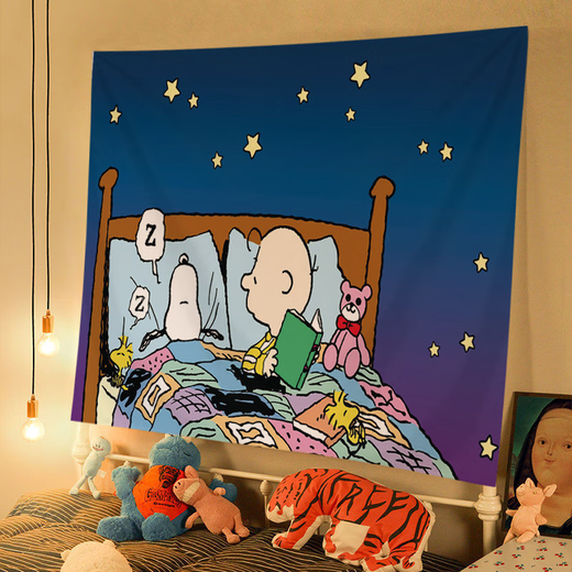 
Yonghuan cute cartoon internet celebrity background cloth ins hanging cloth dormitory bedside decoration wall cloth room decoration rental house S13657 Sheep Xiaoxin Mini 45x35 cm double-sided stickers