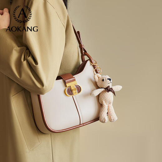 Aokang Bag Damen 2025 Neue Modependler Crossbody Tasche High-End-Unterarm-Bag-Geburtstagsgeschenk für Freundin schön (Bear Bow)