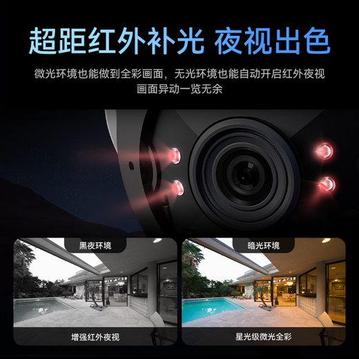 华为智选鸿蒙智选室外摄像头800万监控器家用360度旋转全景无死角高清带夜视全彩通话 庭院户外看护海雀34K