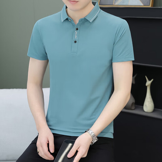 森马（Semir）商场同款男装冰丝无痕短袖t恤男士夏季2025新款潮流百搭高端商务p 军绿色QY728 M 100-120斤