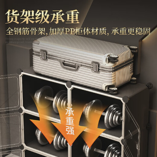 Liangpinism Shoe Cabinet 2025 New Storage Artifact Large Capacity Multi-Layer Shoe Rack at the Door Door with Transparent Magnetic High Translucent Door Thickened 3 Columns and 10 Layers - Approximately 60 pairs of boots can be placed