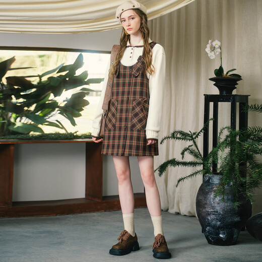 Wancaoyi 2025 new autumn set H28651431 orange brown XS