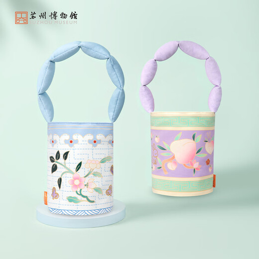 Suzhou Museum Embroidered Bucket Bag Handbag Storage Mobile Phone Bag Creative Gift Birthday Gifts Gifts Gifts for Friends Embroidered Bucket Bag_Caidie Xunxiang