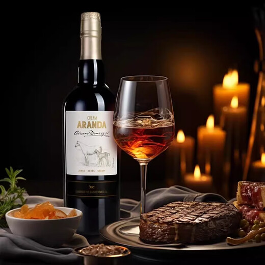Elvaro Horse Cream Sherry Wine, Bouteille d'origine espagnole importée limbeuse, type renforcé 750 ml Elvaro Cream Sherry Wine 750 ml 1 bouteille