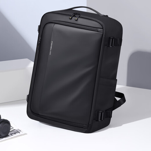 Golf (GOLF) Backpack Men's Travel Backpack 17.3-inch Computer Bag Student School Bag Large Capacity Business Travel Handbag Black
