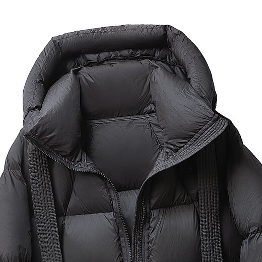 Sibaishe 90 Velvet Ribbon Down Jacket Women's 2025 Winter New Style Solid Color Long Sleeve Temperament Mid-Length Jacket