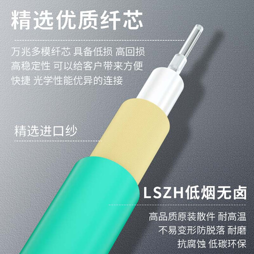 Guangchangxing Telecom Grad 10 Gigabit Multimode-Faser-Jumper OM3 Single und Doppel-Kern-LSZH Flammes-Reparaturen-Rauch-, Halogenfree-, Biege- und Biege-Jump-Transceiver-Optikmodulverbindungskabel Om3 Multimode Single Core Optical Faser Jumper LC-LC 2 Meter 2 Meter