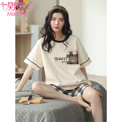 Modal 2025 Nuevo pijama para pantalones cortos de verano para mujeres Shorts Summer Style Stily 'Simple Wear Wear Suit Zh-9859# Shorts M (80-100Jin [Jin equivale a 0.5 kg])