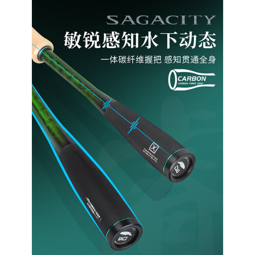 Pesca: serie de la casa Rui Ajustación Super Rápida Varilla de insecto suave Pit negro Coda de señuelo competitivo Coda de pesca Fina Basco de bajo 2.03 m Ml mango de arma de arma Coda de señuelo Ultra Ajuste C682