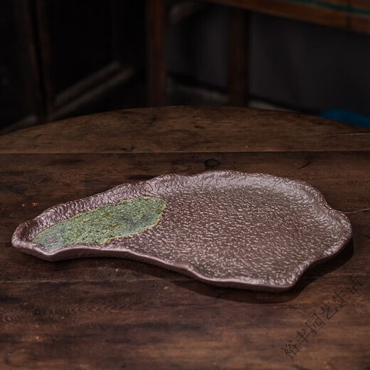 吸水石盆苔藓吸水石盆器盆景盆长方形菖蒲假山上水石水培紫砂陶瓷 盆景盆2677