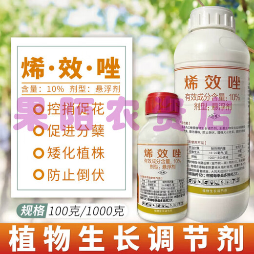 Jianpai 10% Uniconazole Citrus Fruit Tree Rice Controlling Growth and Shooting Drug Dwarfing and Lodging Resistance Pesticide Plant Growth Regulator 1000g (3 Bottles)