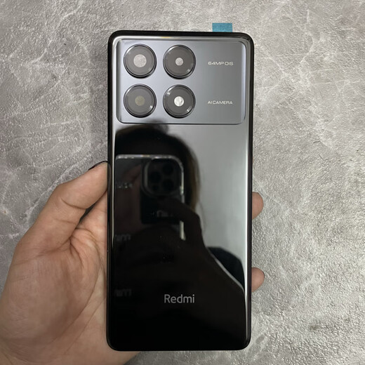 Suitable for Redmi original glass back cover k70e original back shell mobile phone rear screen k70E original back cover with frame black disassembly 9