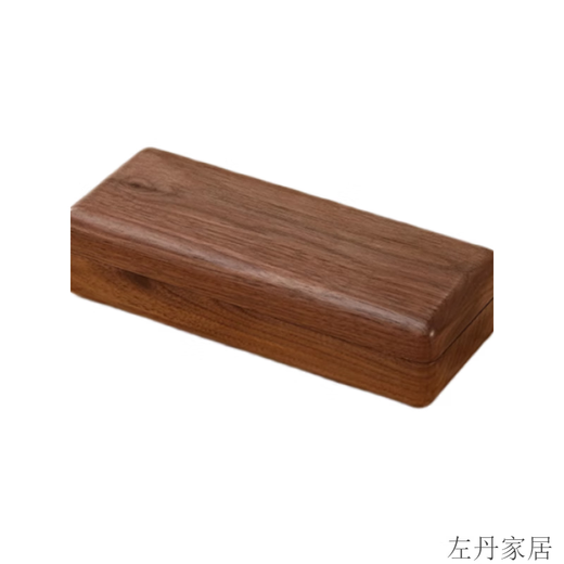 黑胡桃木实木眼镜盒复古实木高端眼镜盒男黑胡桃木老师礼品便携男 无