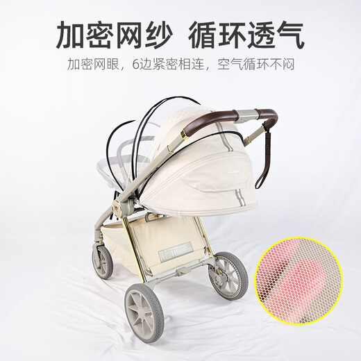 Hagaday Miaoling Baby Stroller Mosquito Net Insect-proof Children's Stroller Mosquito-proof Mesh Cover A3 Mosquito Net White Special