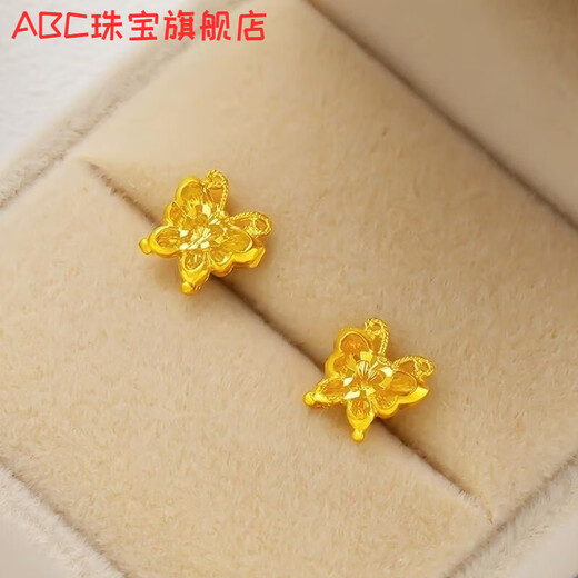 ABC Old Phoenix 999 gold-wrapped silver earrings for women gold earrings new style 2025 temperament ear jewelry as a gift 2 cm earrings