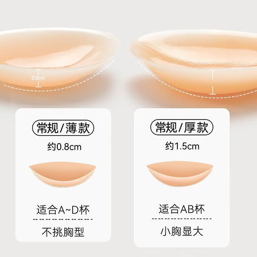Ye Yumei's Duoli breast patch for women's wedding photos, silicone invisible suspender dress, student breast thickening, push-up anti-sweat breast patch, half size/0.2cm - small breast patch, breast size is small, choose A cup, brand exclusive collection