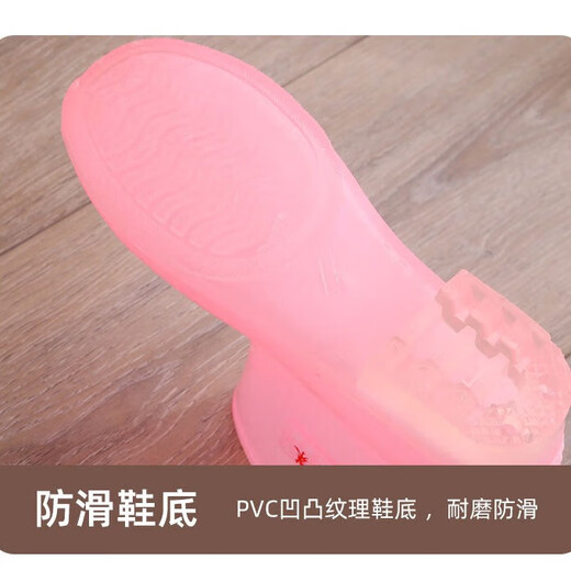 速干雨鞋女款时尚外穿水鞋女雨靴防滑防水靴短筒加绒保暖胶鞋套鞋 短筒糖果粉 38