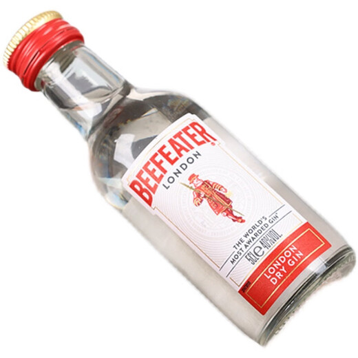 必富达（Beefeater）金酒蒸馏酒 英国进口洋酒 40度调酒基酒酒伴礼物必备 50mL 1瓶