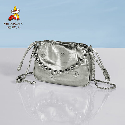 Vogelscheuche (mexikanische) Tasche für Frauen auf Sommermode und vielseitige Crossbody-Umhängetaschen Schmetterling Silber Nische Textur Wolkentasche Silber (Vorverkauf an 5,3 Tagen)