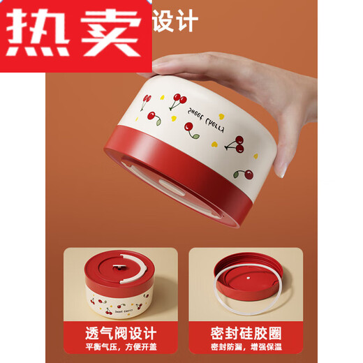 Count Qiabei Japan imported quality 316 stainless steel insulated lunch box for office workers with rice artifact 2025 new lunch box microwave thickened green four-layer 2400ml free 1