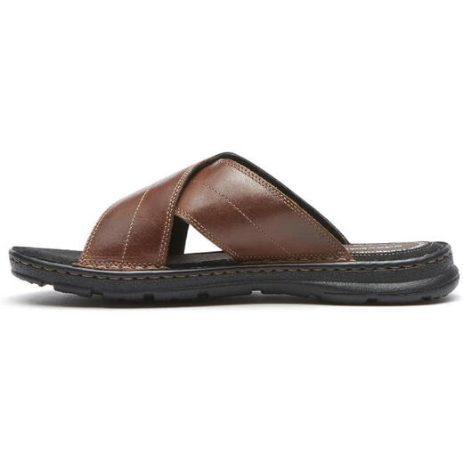Actividades de verano para hombres de Rockport Sandalias PU material PU shock-absorción y zapatillas de playa a prueba de fatiga Entrenador Brown 41