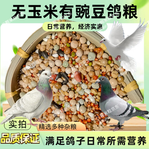 New pigeon food 20 Jin Jin is equal to 0.5 kg. Corn-free pigeon food with corn pigeon feed racing nutrition pigeon food for adult and young pigeons 5 Jin Jin is equal to 0.5 kg. No corn pigeon food with peas 20 Jin Jin is equal to 0.5 kg.