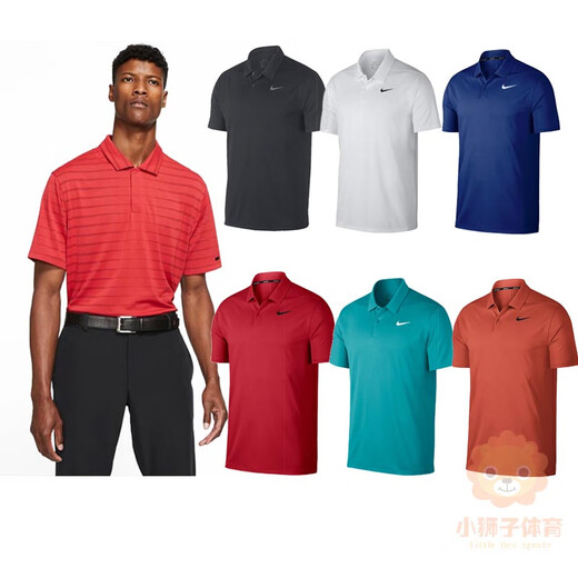 NIKE/耐克 高尔夫polo 老虎伍兹服装黑色短袖t恤男子golf速干运动 CU9793-100 M