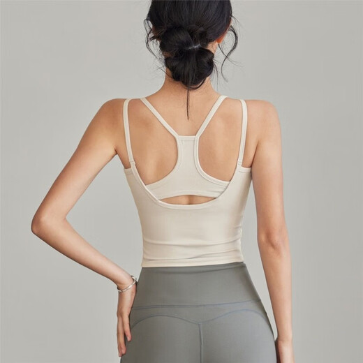 Shantou Lincun Pilates Top Suspender Summer Yoga Sports Vest Spandex Lined Moisture-wicking Breathable Women's Fitness Clothing Black L Recommended 111-124Jin Jin equals 0.5kg
