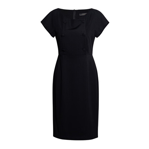 ROEYSHOUSE LOOKI Intellectual Black Hip-Wood Dress for Women 2025 Summer New Temperament One-Link Slim Skirt 12112 Black 2XL