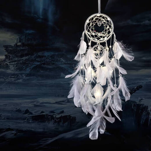 Dream Girl Heart Forest Wind Chime Dream fangen Netz handgefertigt hängen einfache moderne Hauszubehör Mädchen Herzwald Wind Chime 13cmmms1047a ohne Licht