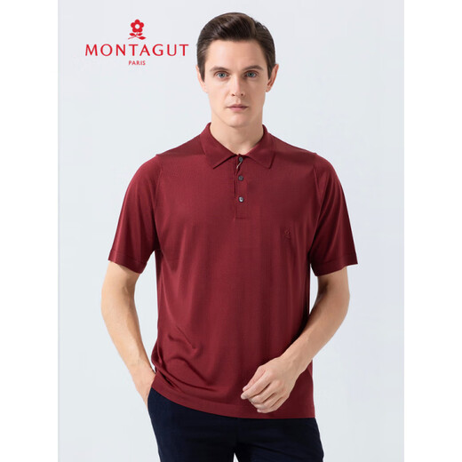 Montagut [importiert helle Seide/Theke] 2025 Sommer-Hemd für Männer mit kurzer Ärmel T-Shirt Ice Seide sauberes Polo-Hemd 800003 9195 XS 3 160/80A (helle europäische Version ist eine Größe größer)
