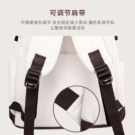 
COW schoolbag trendy backpack for girls backpack large capacity junior high school high school college students casual laptop bag blue