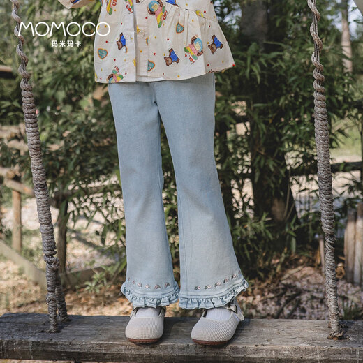 
Mamimaca MOMOCO children's pants for girls' autumn children's clothing fashionable and stylish denim trousers