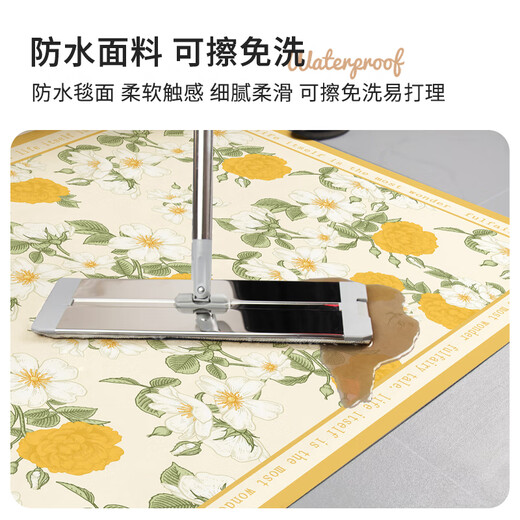 京乐阳台地面专用地垫防水防晒防滑加厚家用室外露天别墅脚垫子可剪裁 绿色花园-2694 100cm*250cm