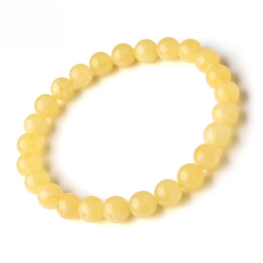 Bhiodha quality authentic natural beeswax bracelet collection grade Russian material 5-8mm amber Buddha beads Wenwan beads loose full honey Russian material bead diameter about 5mm (collection grade)