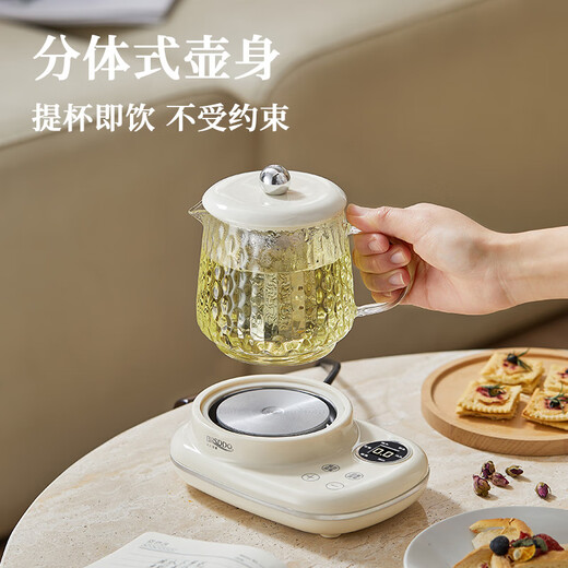 Le Stew mini health kettle for one person in the office, health kettle, stew kettle, all-in-one small fully automatic constant temperature kettle, teapot, scented tea kettle, electric stew cup, full glass, smart model, automatic heat preservation + smart touch 0.8L