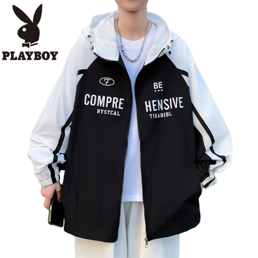 Playboy (Playboy) Vêtements de crème solaire masculine Nouveaux vêtements de crème solaire à capuche imprimées décontractés américaines