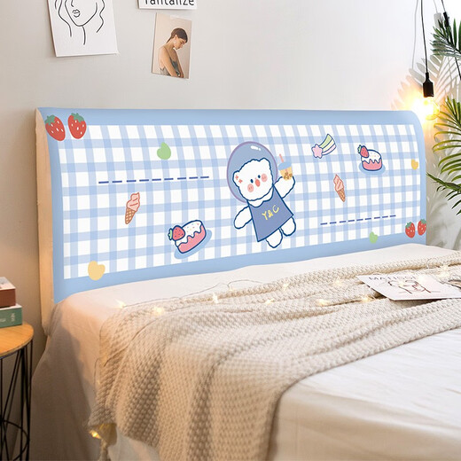 Dabenniu Nachtbedeckung 2025 Neues universelles All-Inclusive-Bett-Rückenlehre-Abdeckung Kinderbetthülle Hässliche Stoffschutzschutzabdeckung CTZ736 180 cm (für 1,8 Meter Kopfteil Universal)