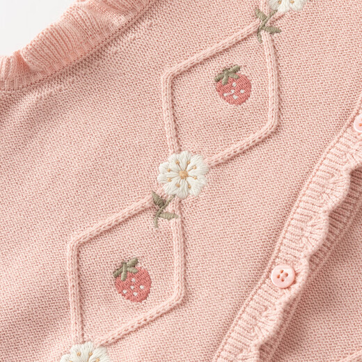 David Bella (Dave/Bella) Kinderpullover-Strickjacke 2025 Girls 'New Strick Weste Baby Girls Herbst Vest Children's ärmellose Topgrau Pink [Spot] 73 cm (empfohlene Höhe 66-73 cm)