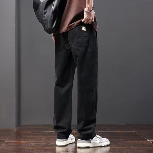 Pantalon décontracté mince d'été Pantalon d'hommes lâches pour hommes nouveaux pantalons longs de glace polyvalente simples et tendance Gray 2xl [140-155jin [Jin est égal à 0,5 kg]]]