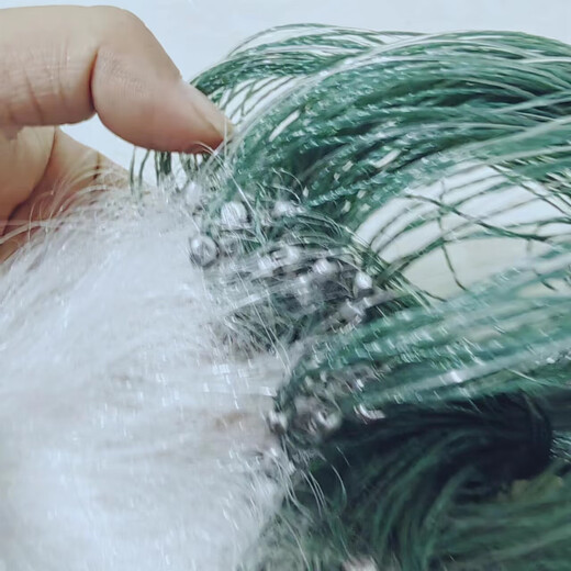 Weiße Seide Dreischicht sinkende Netzfischnetz Sticking Net Green Wire Mesh 100 Meter Fischerei Netto Crucian Karpfenfischerhänge Hanges Netto-Reservoir Netto Silber Net 1,5 Meter hoch 2 Finger weiße Seide Dreischicht sinkend 20 Meter lang
