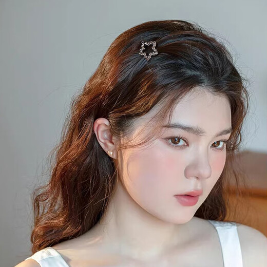 Xiangwan hairpins 2 pack exquisite rhinestone small grabber clips for women with broken forehead hairpins bangs clips side clips for princess hair accessories